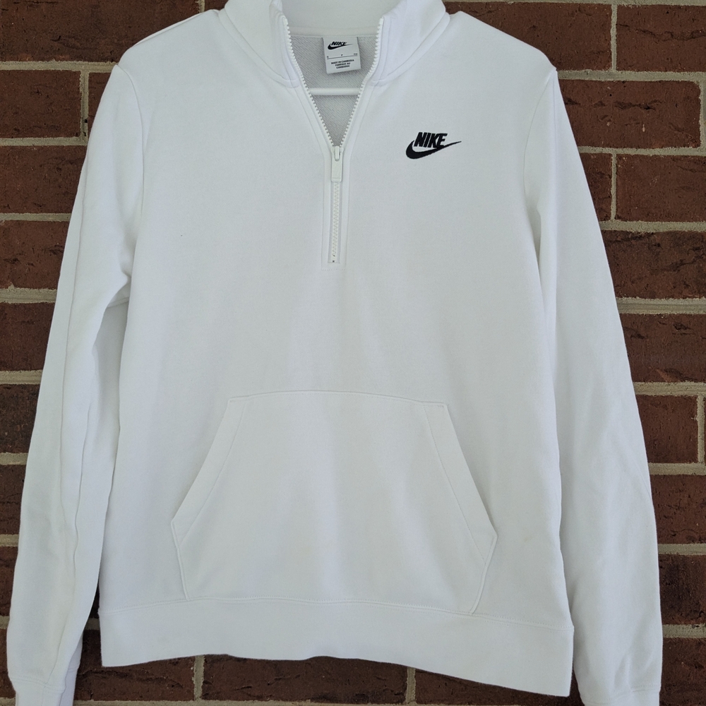 Nike women’s White Zip-Up Sweater